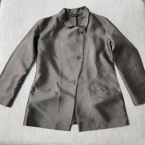 Matthildur Bronze Brown Avant Garde Indie Blazer Jacket Wom Sz 3(see size chart)